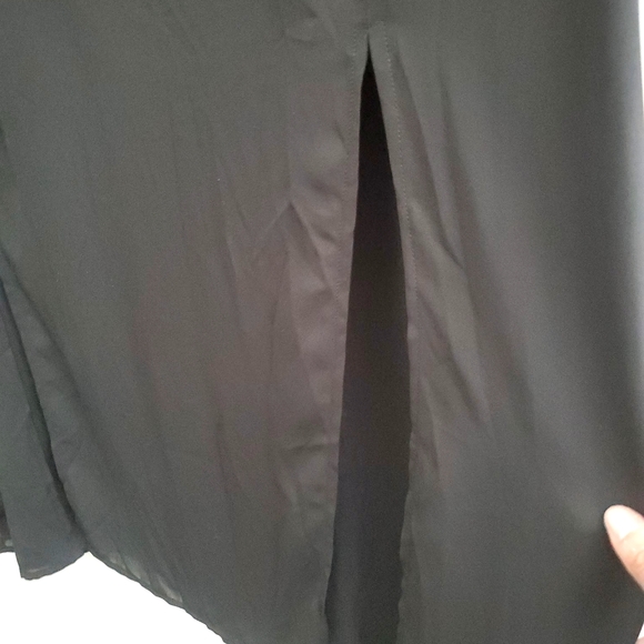 SHEIN Curve Sheer Elegant Black Tunic Dress - Picture 5 of 7